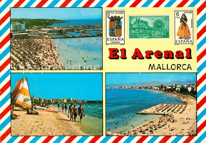 El Arenal Mallorca Strand Kuestenpanorama Fliegeraufnahme
