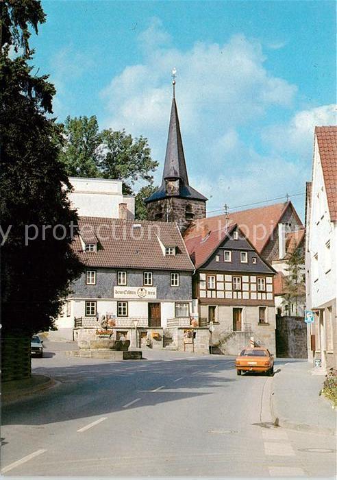 Weissenbrunn Kronach Hauptstrasse Gasthof Kirchturm