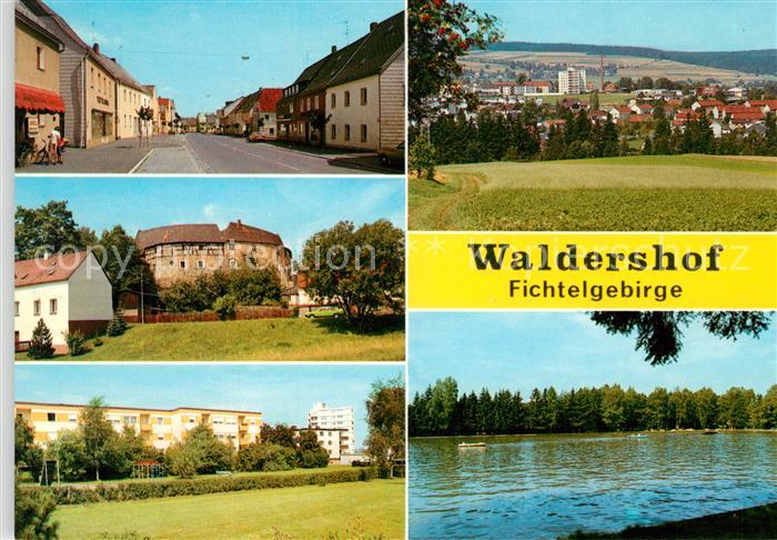 Waldershof Strassenpartie Ganerbenburg Wohnsiedlung Panorama Partie am See