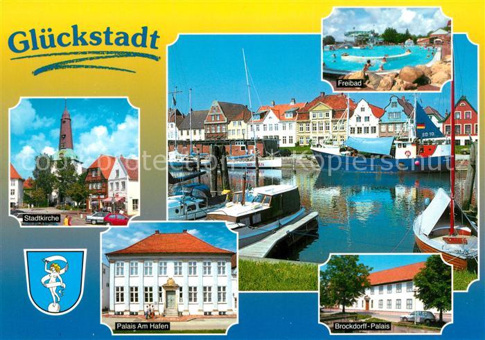 Glueckstadt Stadtkirche Palais Freibad Brockdorff Palais Hafen