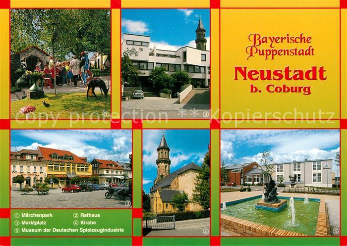 Neustadt Coburg Maerchenpark Marktplatz Museum Spielzeugindustrie Rathaus Kirche