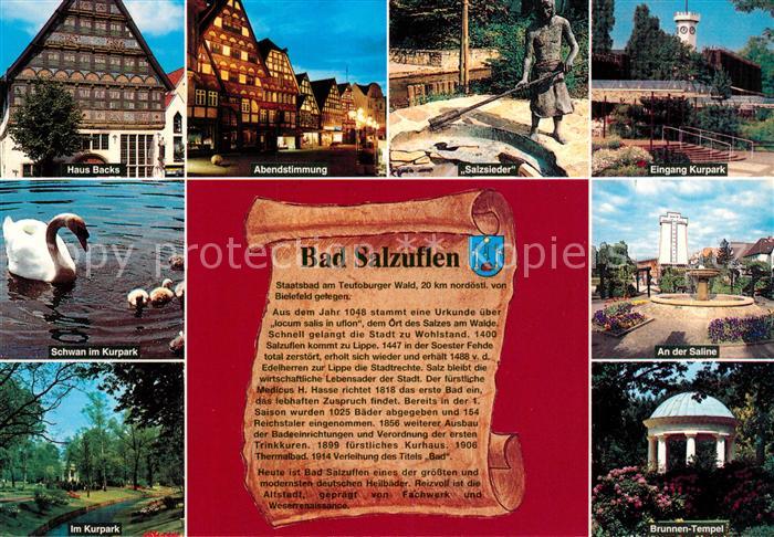 Bad Salzuflen Haus Backs Historisches Gebaeude Abendstimmung Salzsieder Statue K