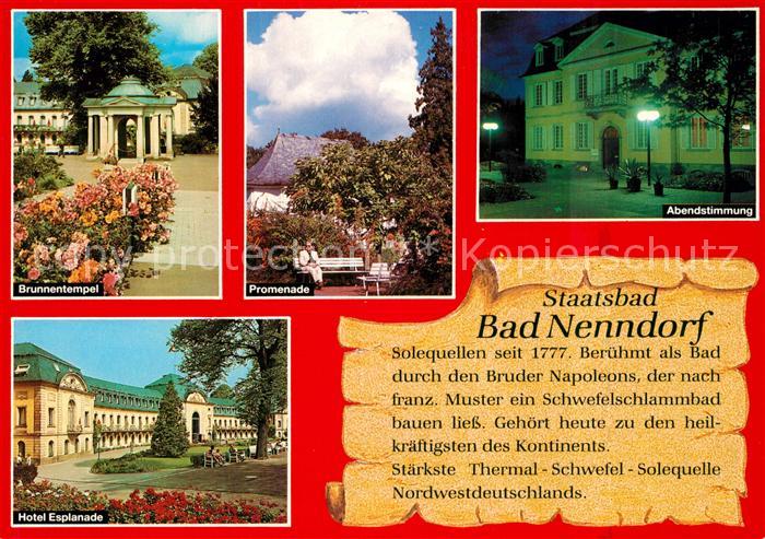 Bad Nenndorf Brunnentempel Hotel Esplanade Promenade Abendstimmung