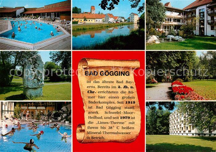 Bad Goegging Thermal Schwefel Moorbad Kurhotel Park Denkmal Chronik