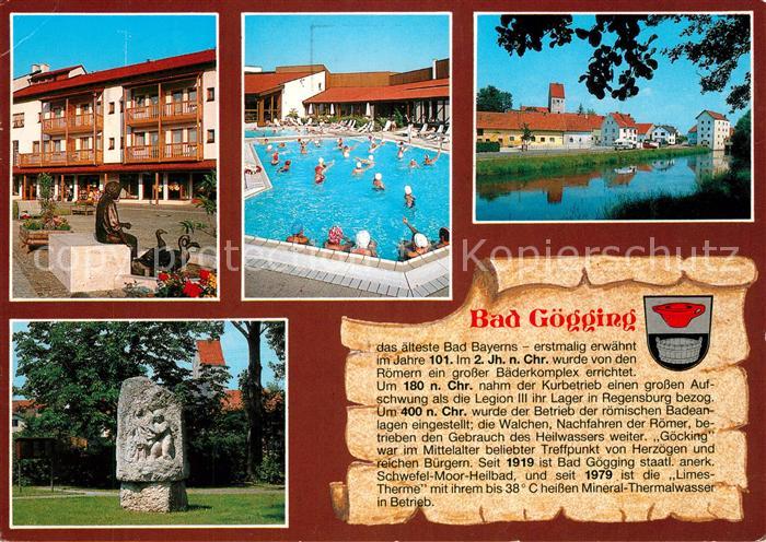 Bad Goegging Thermal Schwefel Moorbad Kurhotel Park Denkmal Chronik