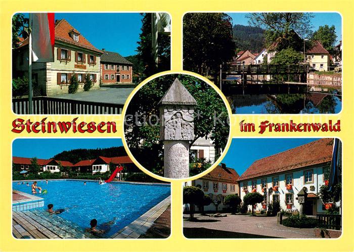Steinwiesen Teilansichten Freibad Denkmal