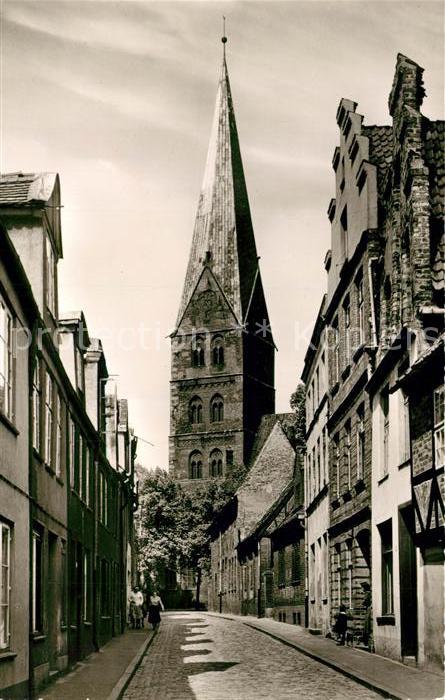 Luebeck Blick auf St aegidien Kirche