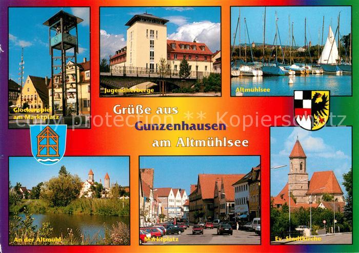 Gunzenhausen Altmuehlsee Glockenspiel Marktplatz Jugendherberge Seglerhafen Kirc
