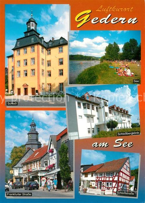 Gedern Schlossbergklinik Fachwerkhaus Frankfurter Strasse Badestrand am See Luft