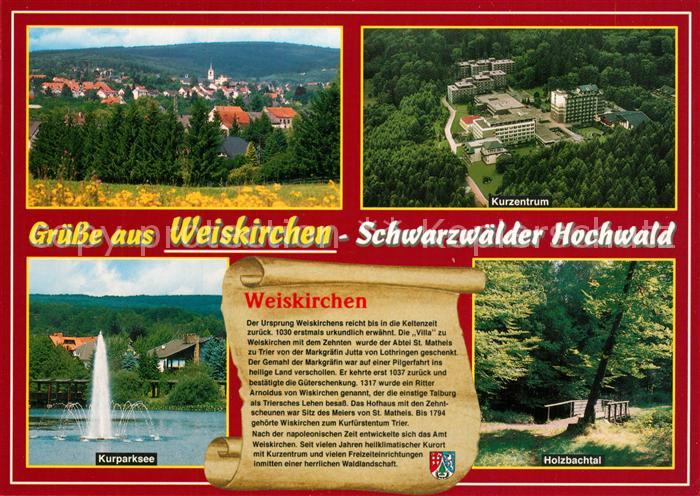 Weiskirchen Saar Kurort Naturpark Saar Hunsrueck Kurzentrum Kurparksee Holzbacht