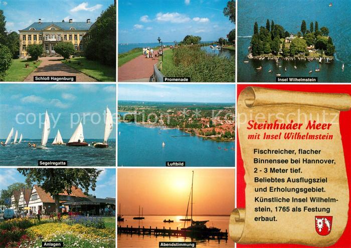 Steinhuder Meer Insel Wilhelmstein Fliegeraufnahme Schloss Hagenburg Promenade S