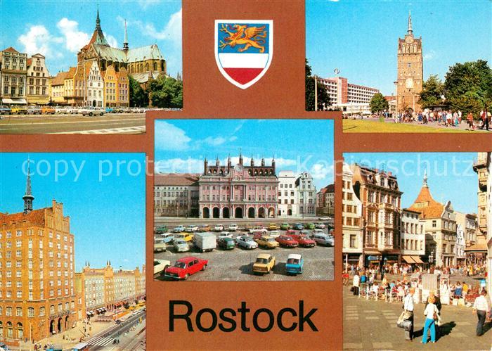 Rostock Ernst Thaelmann Platz Kroepeliner Tor Lange Strasse Rathaus Kroepeliner