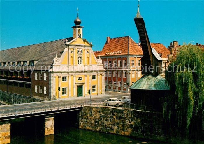 Lueneburg Alter Kran und Kaufhaus