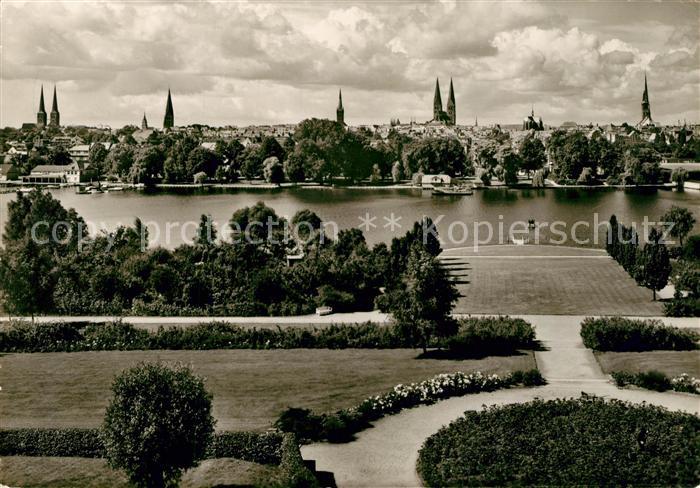 Luebeck Blick von Osten ueber die Wakenitz