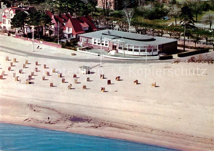 Travemuende Ostseebad Restaurant Cafe Strandpromenade Fliegeraufnahme