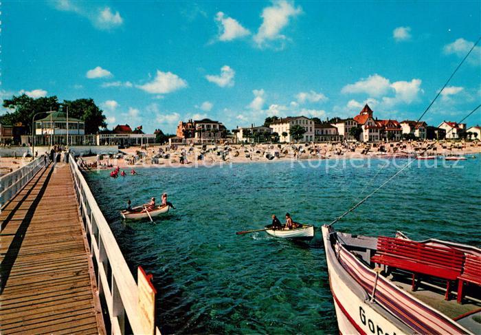 Niendorf Ostseebad Blick von der Seebruecke Strand Hotels