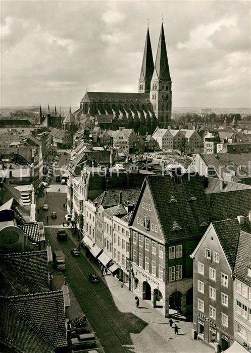 Luebeck Marienkirche Blick vom Jacobikirchturm
