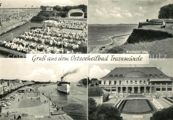 Travemuende Ostseebad Strand Konzertpavillon Promenade Hafen Faehre Casino Brodt