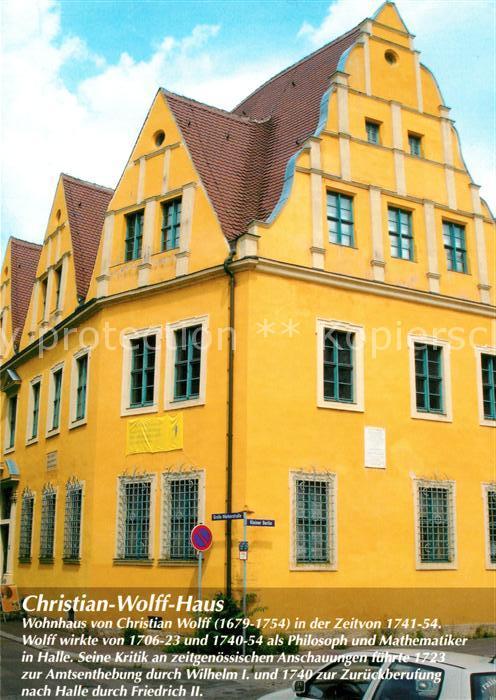 Halle Saale Christian Wolff Haus Chronik