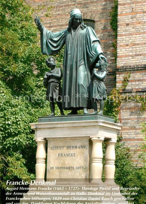 Halle Saale Francke Denkmal Statue