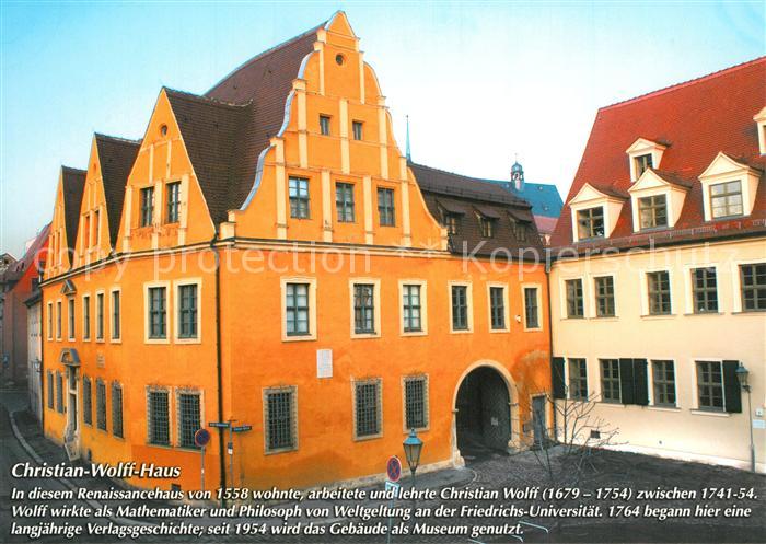 Halle Saale Christian Wolff Haus Chronik