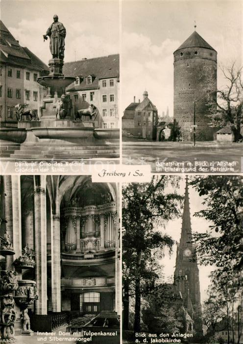Freiberg Sachsen Denkmal Otto des Reichen Donatsturm Altstadt Petriturm Jakobiki