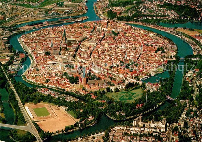 Luebeck Stadtzentrum Luebeck Fliegeraufnahme