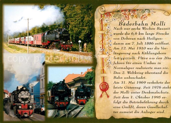 Bad Doberan Baederbahn Molli Dampflokomotive