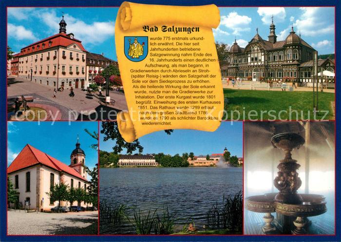 Bad Salzungen Rathaus Gradierwerk Stadtkirche Burgsee Solezerstaeubung im Gradie