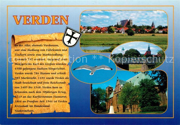 Verden Aller Panorama Bruecke Moewe Kirche Chronik