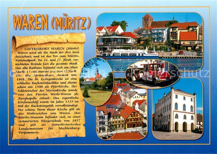 Waren Mueritz Teilansichten Luftkurort Mecklenburgische Seenplatte Chronik