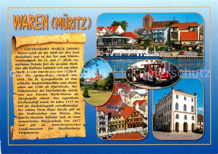 Waren Mueritz Teilansichten Luftkurort Mecklenburgische Seenplatte Chronik