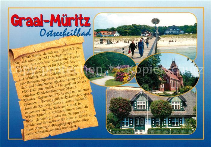 Graal-Mueritz Ostseebad Seebruecke Strand Promenade Reetdachhaus Chronik