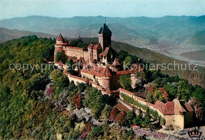 Haut-Koenigsbourg Hohkoenigsburg Fliegeraufnahme Chateau