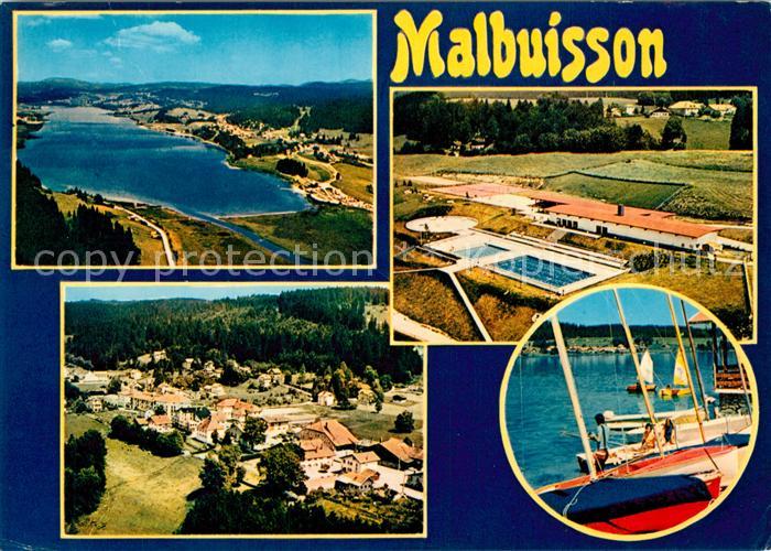 Malbuisson Doubs Fliegeraufnahme Schwimmbad Hafen Stausee