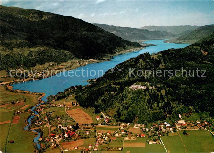 Ossiachersee Fliegeraufnahme Ruine Landskron