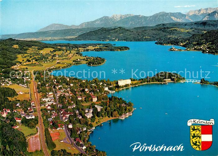 Poertschach Woerthersee Fliegeraufnahme Maria Woerth Karawanken