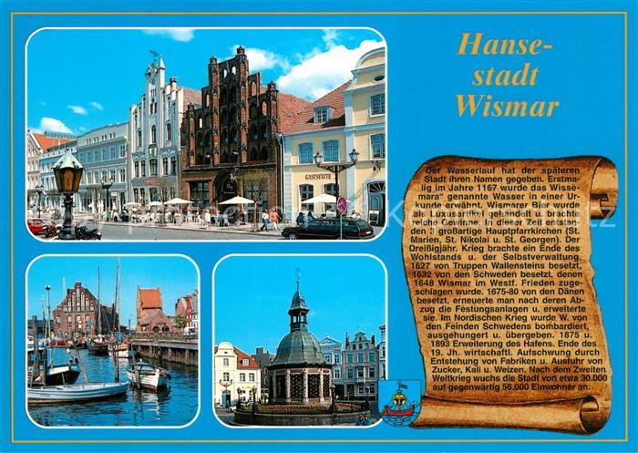 Wismar Mecklenburg Wasserkunst Marktplatz Hafen