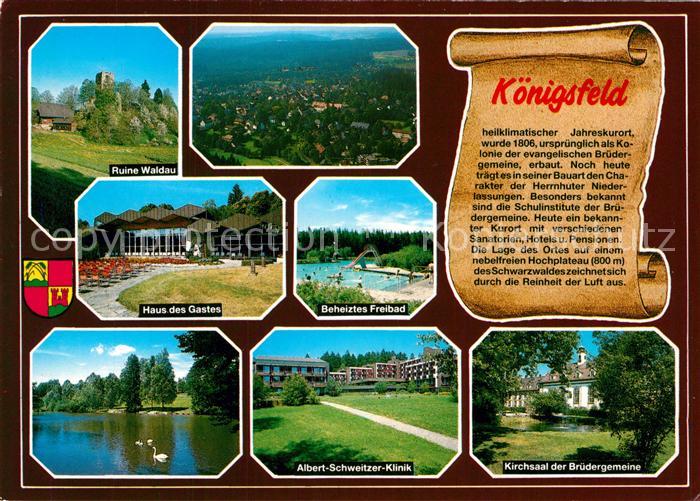 Koenigsfeld Schwarzwald Ruine Waldau Haus des Gastes Beheiztes Freibad Albert Sc