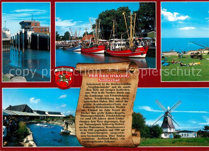 Friedrichskoog Nordseebad Hafen Windmuehle