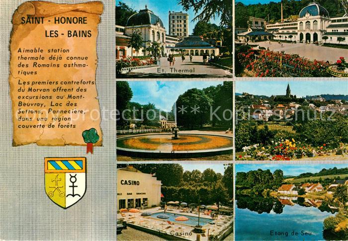 Saint-Honore-les-Bains Etang Thermal Springbrunnen Casino Etang de Seu
