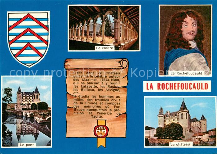 La Rochefoucauld Brücke Chateau La Rochefoucauld Kreuzga