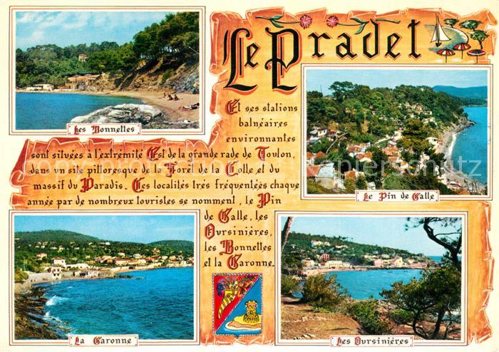 Le Pradet Var Strand Fliegeraufnahme La Garonne Les D