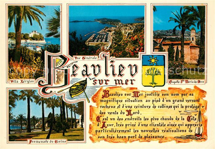 Beaulieu-sur-Mer Villa Kerylos Promenade Casino Kapelle Panorama Chronik