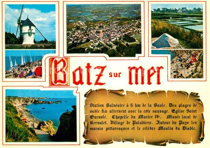 Batz-sur-Mer Windmühle Fliegeraufnahme Strand Chroni