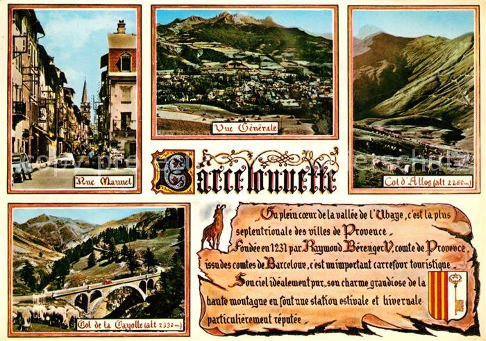 Barcelonnette Rue Maunel Col Allos Col de la Cayolle Panorama Chronik