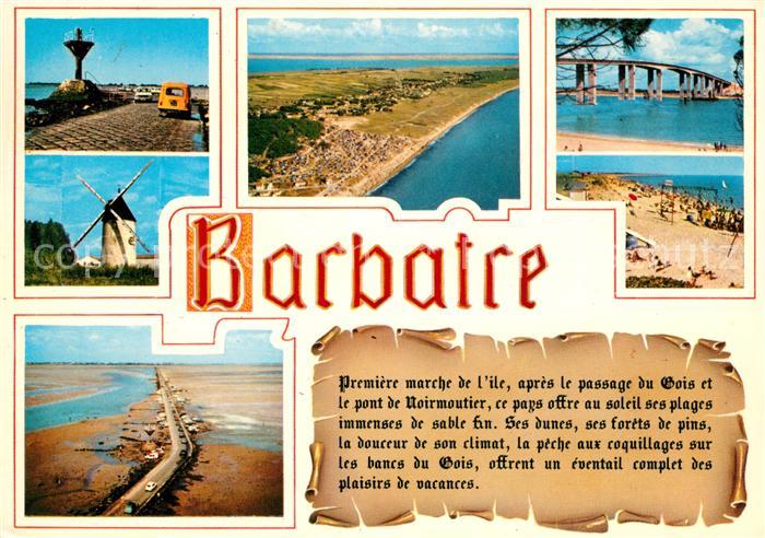 Barbatre Windmuehle Bruecke Strand Fliegeraufnahme Chronik