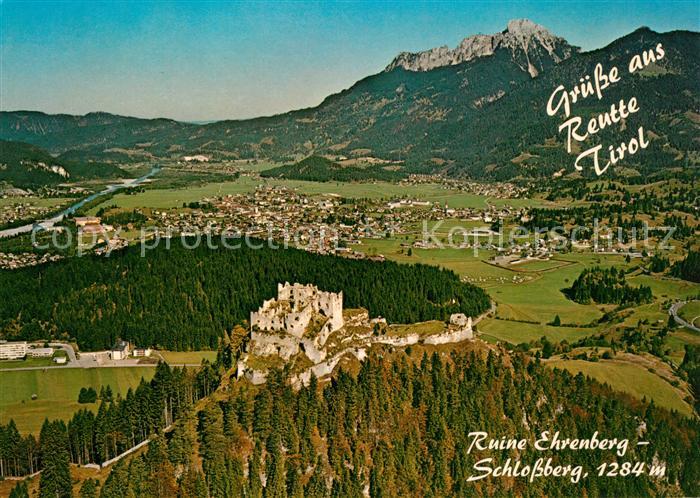 Reutte Tirol Fliegeraufnahme Ruine Ehrenberg Schlossberg