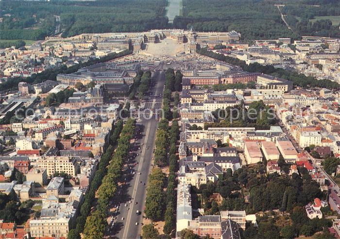 Versailles Yvelines Vue aérienne de la Ville vers le Chateau