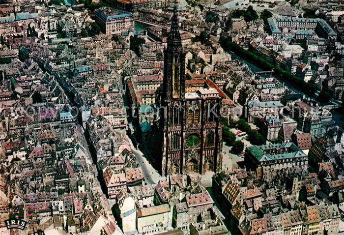 Strasbourg Alsace Centre Cathedrale vue aérienne